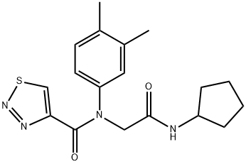 1,2,3-Thiadiazole-4-carboxamide,N-[2-(cyclopentylamino)-2-oxoethyl]-N-(3,4-dimethylphenyl)-(9CI) Structure