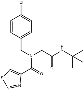 1,2,3-Thiadiazole-4-carboxamide,N-[(4-chlorophenyl)methyl]-N-[2-[(1,1-dimethylethyl)amino]-2-oxoethyl]-(9CI),606115-88-2,结构式