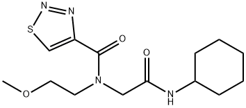 1,2,3-Thiadiazole-4-carboxamide,N-[2-(cyclohexylamino)-2-oxoethyl]-N-(2-methoxyethyl)-(9CI) Struktur