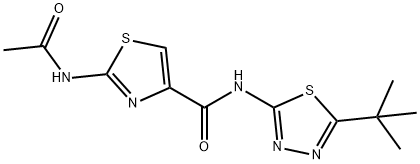 4-Thiazolecarboxamide,2-(acetylamino)-N-[5-(1,1-dimethylethyl)-1,3,4-thiadiazol-2-yl]-(9CI)|