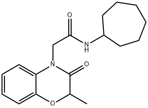 4H-1,4-Benzoxazine-4-acetamide,N-cycloheptyl-2,3-dihydro-2-methyl-3-oxo-(9CI) Structure