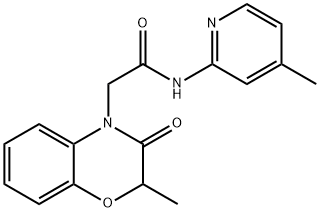 4H-1,4-Benzoxazine-4-acetamide,2,3-dihydro-2-methyl-N-(4-methyl-2-pyridinyl)-3-oxo-(9CI) Structure