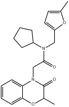 4H-1,4-Benzoxazine-4-acetamide,N-cyclopentyl-2,3-dihydro-2-methyl-N-[(5-methyl-2-furanyl)methyl]-3-oxo-(9CI)|