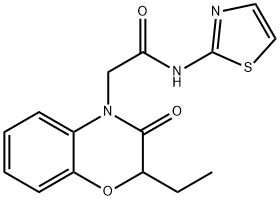 4H-1,4-Benzoxazine-4-acetamide,2-ethyl-2,3-dihydro-3-oxo-N-2-thiazolyl-(9CI) Struktur
