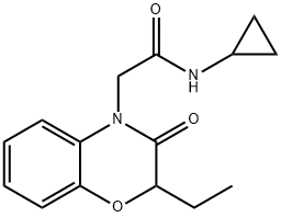 4H-1,4-Benzoxazine-4-acetamide,N-cyclopropyl-2-ethyl-2,3-dihydro-3-oxo-(9CI),606119-31-7,结构式