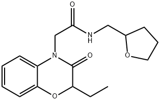 4H-1,4-Benzoxazine-4-acetamide,2-ethyl-2,3-dihydro-3-oxo-N-[(tetrahydro-2-furanyl)methyl]-(9CI),606119-32-8,结构式