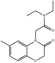 4H-1,4-Benzoxazine-4-acetamide,N,N-diethyl-2,3-dihydro-6-methyl-3-oxo-(9CI) 化学構造式