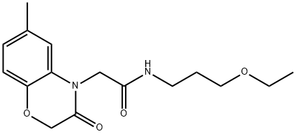 4H-1,4-Benzoxazine-4-acetamide,N-(3-ethoxypropyl)-2,3-dihydro-6-methyl-3-oxo-(9CI) 结构式