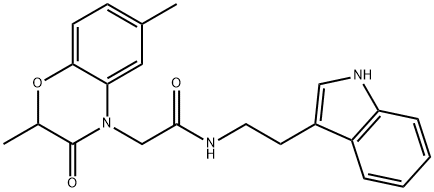 4H-1,4-Benzoxazine-4-acetamide,2,3-dihydro-N-[2-(1H-indol-3-yl)ethyl]-2,6-dimethyl-3-oxo-(9CI) 结构式