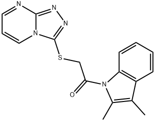 1H-Indole,2,3-dimethyl-1-[(1,2,4-triazolo[4,3-a]pyrimidin-3-ylthio)acetyl]-(9CI)|