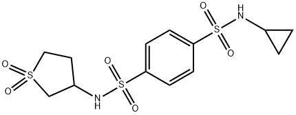 1,4-Benzenedisulfonamide,N-cyclopropyl-N-(tetrahydro-1,1-dioxido-3-thienyl)-(9CI) Structure