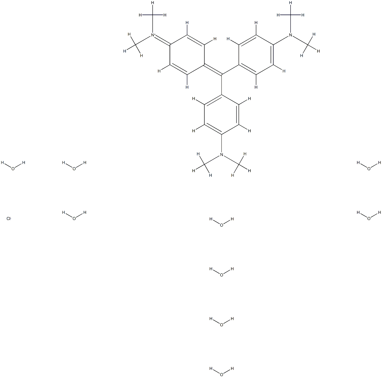 结晶紫九水合物,60662-33-1,结构式