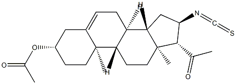 16 alpha-isothiocyanopregnenolone-3-acetate Struktur