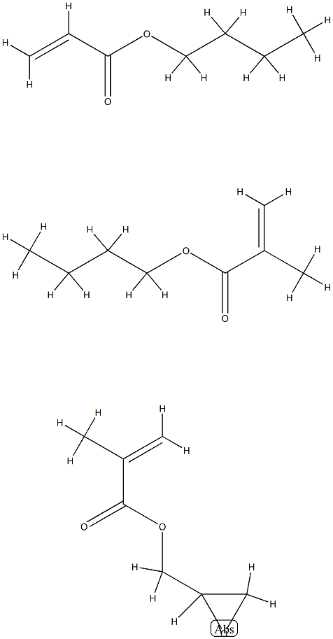 2-Propenoic acid, 2-methyl-, butyl ester, polymer with butyl 2-propenoate and oxiranylmethyl 2-methyl-2-propenoate Struktur
