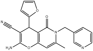2-amino-4-(2-furyl)-7-methyl-5-oxo-6-(3-pyridinylmethyl)-5,6-dihydro-4H-pyrano[3,2-c]pyridine-3-carbonitrile|