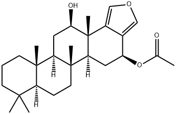 4,4,8-Trimethyl-D-homo-5α-androstano[17,17a-c]furan-12β,16β-diol 16-acetate 结构式