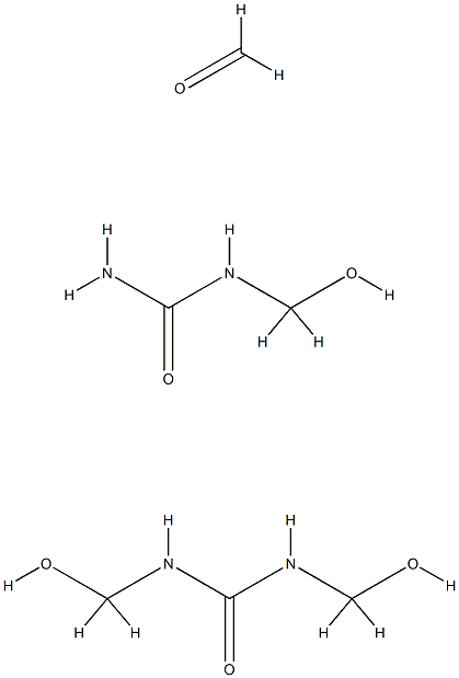 Urea, N,N'-bis(hydroxymethyl)-, polymer with formaldehyde and (hydroxymethyl)urea,62073-57-8,结构式