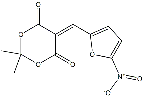 5-({5-nitro-2-furyl}methylene)-2,2-dimethyl-1,3-dioxane-4,6-dione Structure