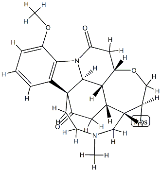 21α,22α-Epoxy-21,22-dihydro-4-methoxy-19-methyl-16,19-secostrychnidine-10,16-dione 结构式