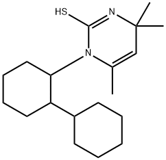 1-(1,1'-Bicyclohexan-2-yl)-1,4-dihydro-4,4,6-trimethyl-2-pyrimidinethiol,6281-70-5,结构式