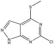 6-chloro-4-methylsulfanyl-1(2)H-pyrazolo[3,4-d]pyrimidine Struktur