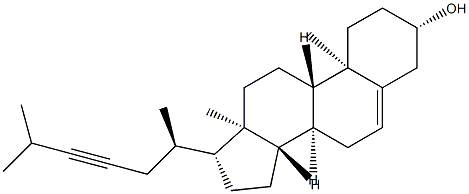 Cholest-5-en-23-yn-3β-ol Struktur