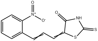 (5E)-5-[(E)-3-(2-nitrophenyl)prop-2-enylidene]-2-sulfanylidene-thiazol idin-4-one Structure