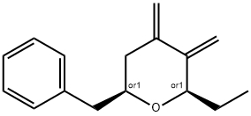 2H-Pyran,2-ethyltetrahydro-3,4-bis(methylene)-6-(phenylmethyl)-,(2R,6S)-rel-(9CI),634154-26-0,结构式