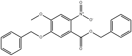 5-Benzyloxy-4-Methoxy-2-nitro-benzoic acid benzyl ester 化学構造式