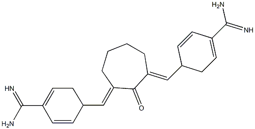 BenzenecarboxiMidaMide, 4,4'-[(2-oxo-1,3-cycloheptanediylidene)diMethylidyne]bis- Struktur