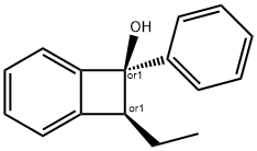 Bicyclo[4.2.0]octa-1,3,5-trien-7-ol, 8-ethyl-7-phenyl-, (7R,8S)-rel- (9CI) Structure