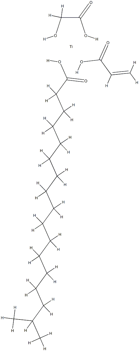 (acrylato-O)[hydroxyacetato(2-)-O1,O2](isooctadecanoato-O)titanium 结构式