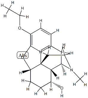 4,5α-Epoxy-3-ethoxy-17-methylmorphinan-8α-ol Structure