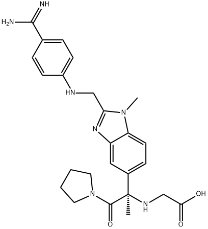 Tanogitran|N-[(1R)-1-[2-[[(4-甲脒基苯基)氨基]甲基]-1-甲基-1H-苯并咪唑-5-基]-1-甲基-2-氧代-2-(1-吡咯烷基)乙基]甘氨酸