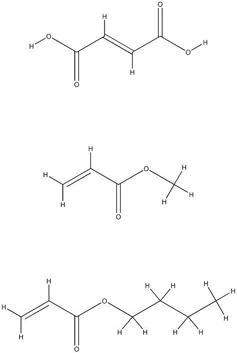 2-Butenedioic acid (2E)-, polymer with butyl 2-propenoate and methyl 2 -propenoate,63744-77-4,结构式