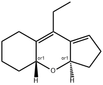 Cyclopenta[b][1]benzopyran, 9-ethyl-2,3,3a,4a,5,6,7,8-octahydro-, (3aR,4aR)-rel- (9CI) Structure