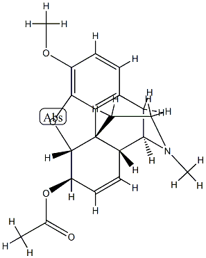 7,8-Didehydro-4,5α-epoxy-3-methoxy-17-methylmorphinan-6β-ol acetate Structure
