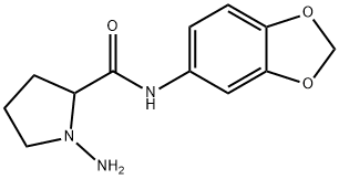 2-Pyrrolidinecarboxamide,1-amino-N-1,3-benzodioxol-5-yl-(9CI) 结构式