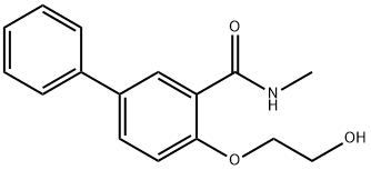 2-(β-Hydroxyethoxy)-N-methyl-5-phenylbenzamide 结构式