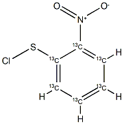 2-硝基苯硫氯-13C6, 639824-67-2, 结构式
