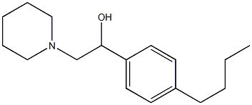 4-ブチル-α-(ピペリジノメチル)ベンジルアルコール 化学構造式