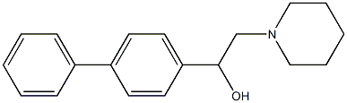 α-(ピペリジノメチル)-1,1'-ビフェニル-4-メタノール 化学構造式