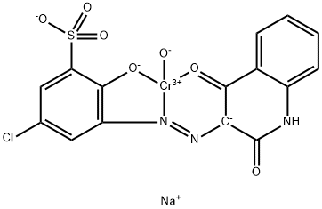 sodium [5-chloro-2-hydroxy-3-[(1,2,3,4-tetrahydro-2,4-dioxoquinolin-3-yl)azo]benzene-1-sulphonato(3-)]hydroxychromate(1-) Structure