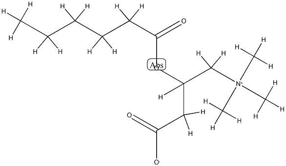 3-hexanoyloxy-4-trimethylazaniumylbutanoate 结构式