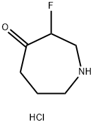 3-フルオロアゼパン-4-オン塩酸塩 化学構造式