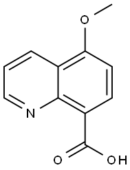 8-Quinolinecarboxylicacid,5-methoxy-(9CI) Structure