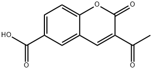 3-Acetyl-2-oxo-α-chromene-6-carboxylic acid Struktur