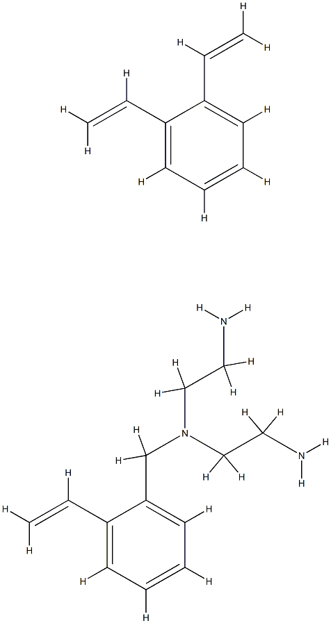 1,2-Ethanediamine, N-(2-aminoethyl)-N-[(ethenylphenyl)methyl]-, polymer with diethenylbenzene Structure