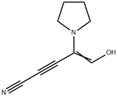 4-Penten-2-ynenitrile,5-hydroxy-4-(1-pyrrolidinyl)-(9CI) Struktur