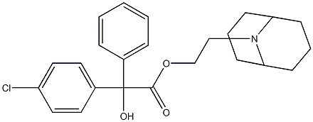 4-Chlorobenzilic acid=2-(9-azabicyclo[3.3.1]nonan-9-yl)ethyl ester Struktur